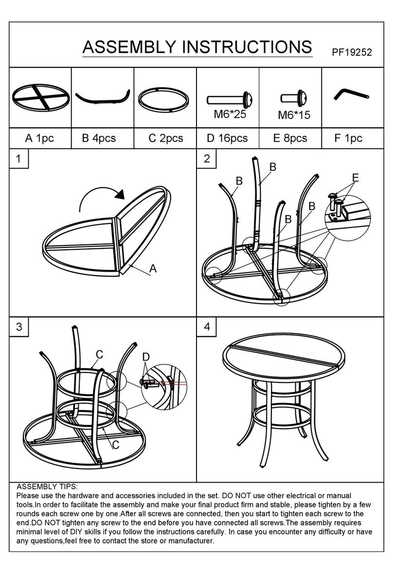 Festival Depot PF19252 Assembly instructions