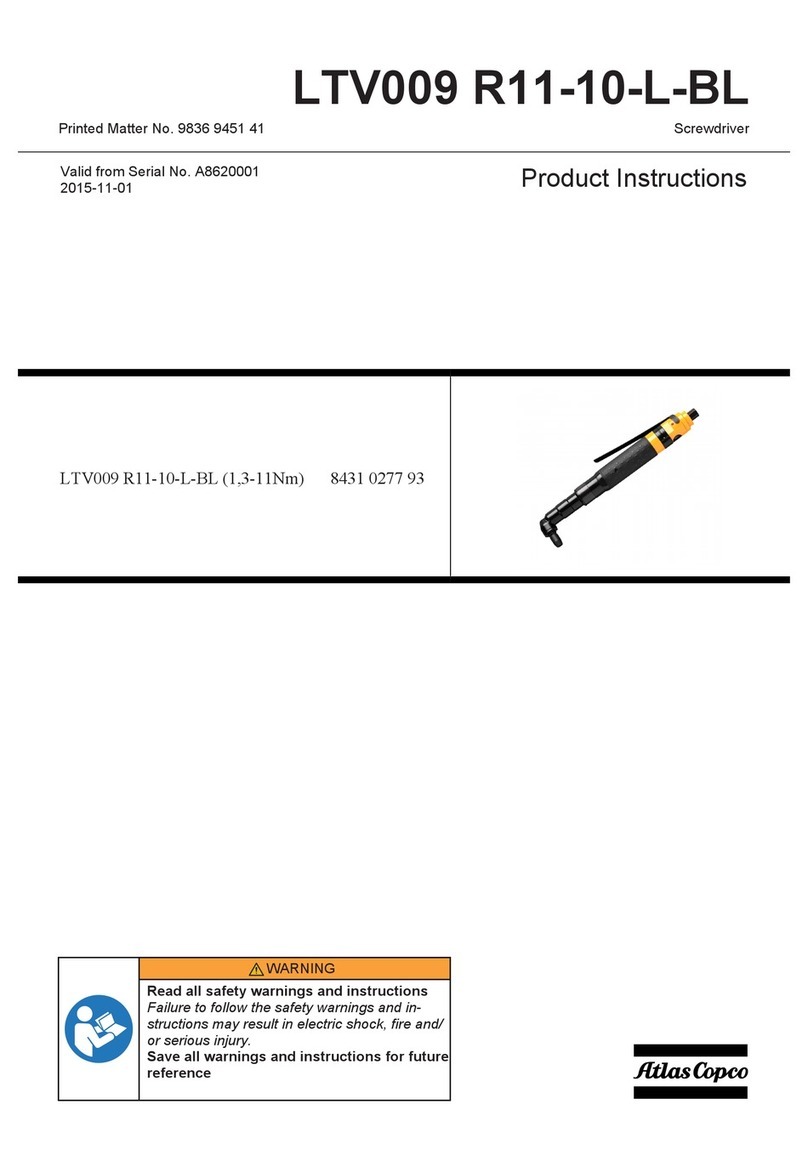 Atlas Copco LTV009 R11-10-L-BL Instruction sheet