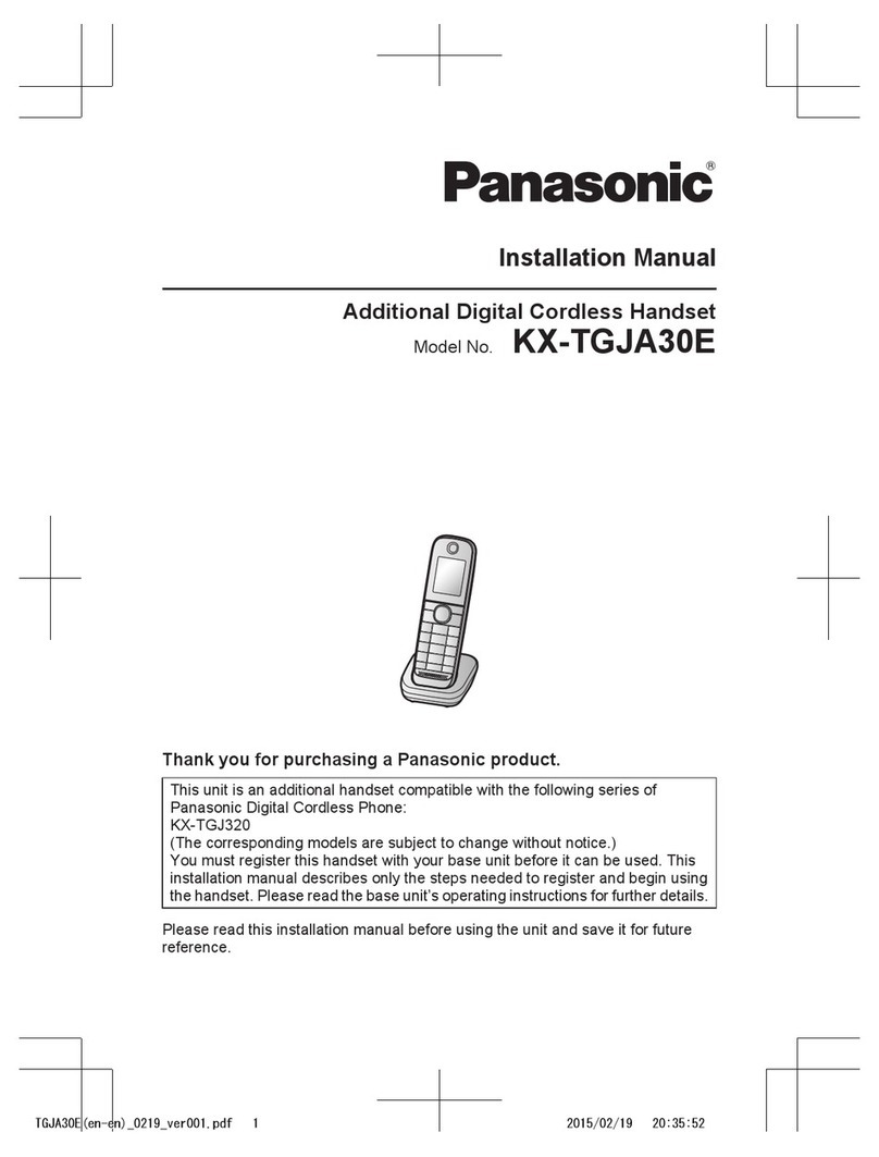 Panasonic KX-TGJ320 installation manual