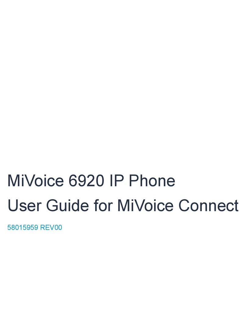Mitel MiVOICE 6920 User manual Mitel MiVOICE 6920 User manual