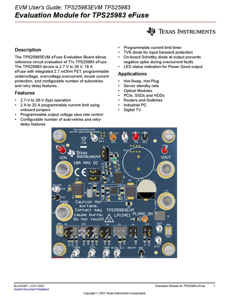 Texas Instruments eFuse TPS25983EVM User manual