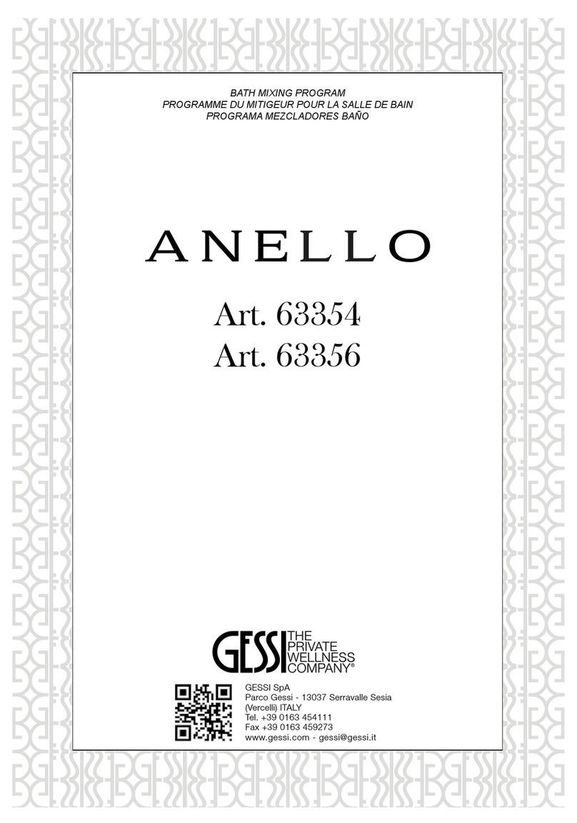 Gessi ANELLO 63354 User manual Gessi ANELLO 63354 User manual