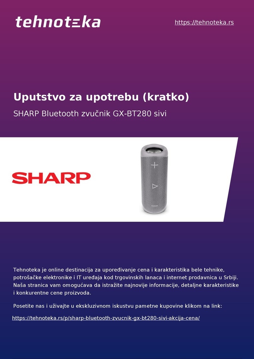 Sharp GX-BT280 User manual