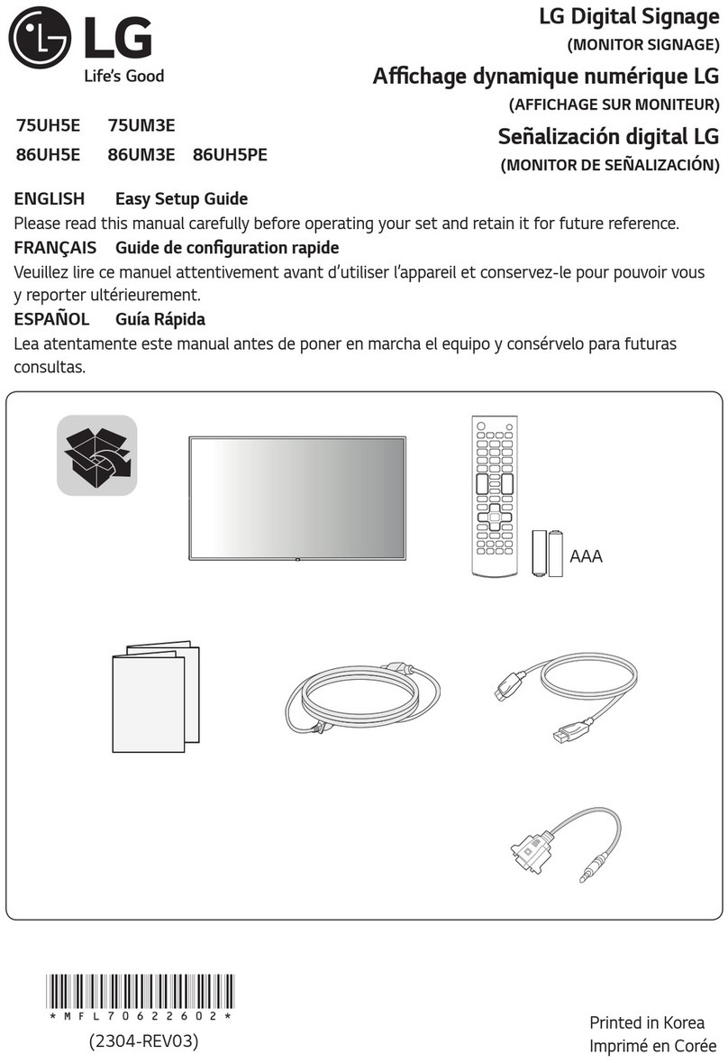 LG 75UM3E Quick start guide