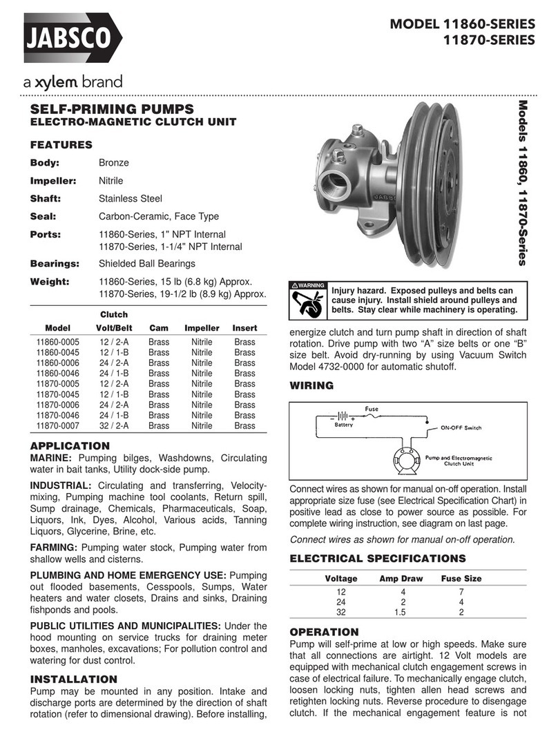 Xylem JABSCO 11860 Series User manual