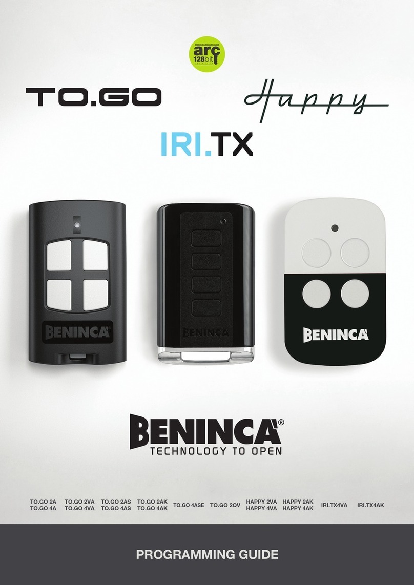 Beninca TO.GO Series Programming guide