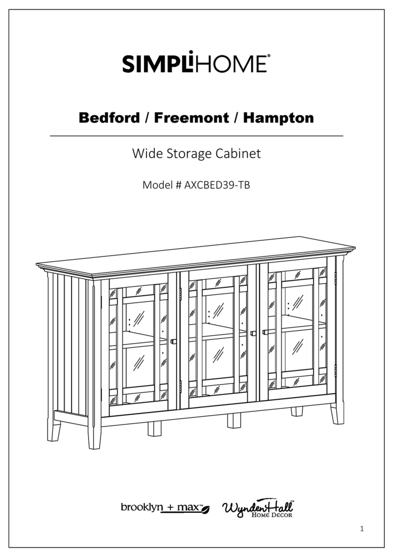 Simpli Home brooklyn + max WyndenHall AXCBED39-TB User manual