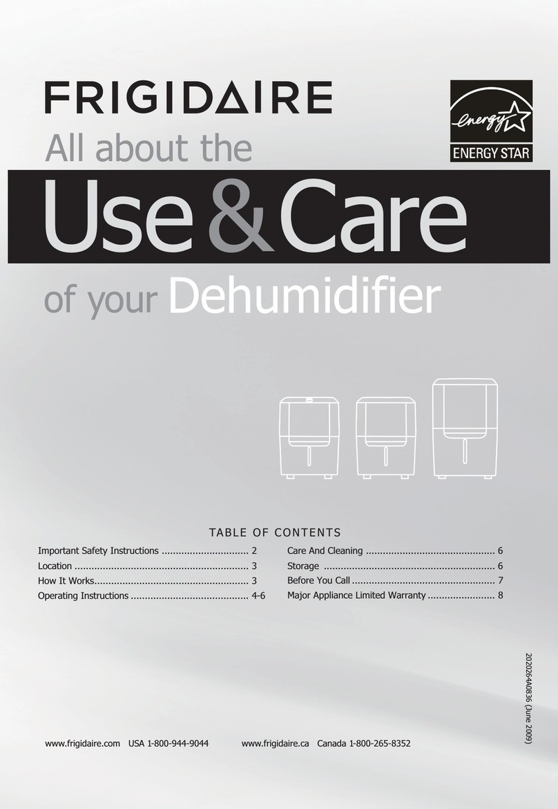 Frigidaire CAD301NWD Owner's manual