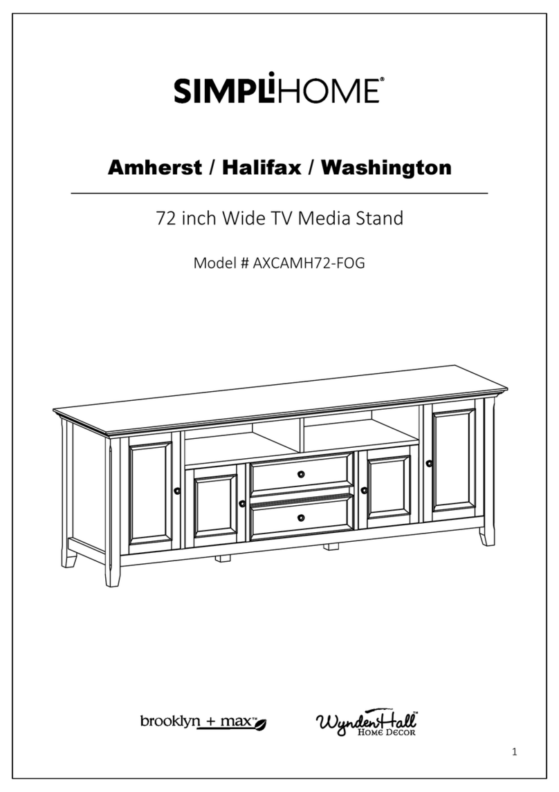 Simpli Home brooklyn + max WyndenHall AXCAMH72-FOG User manual