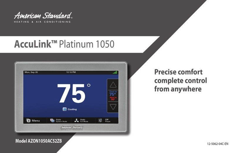 American Standard AZON1050AC52ZB manual