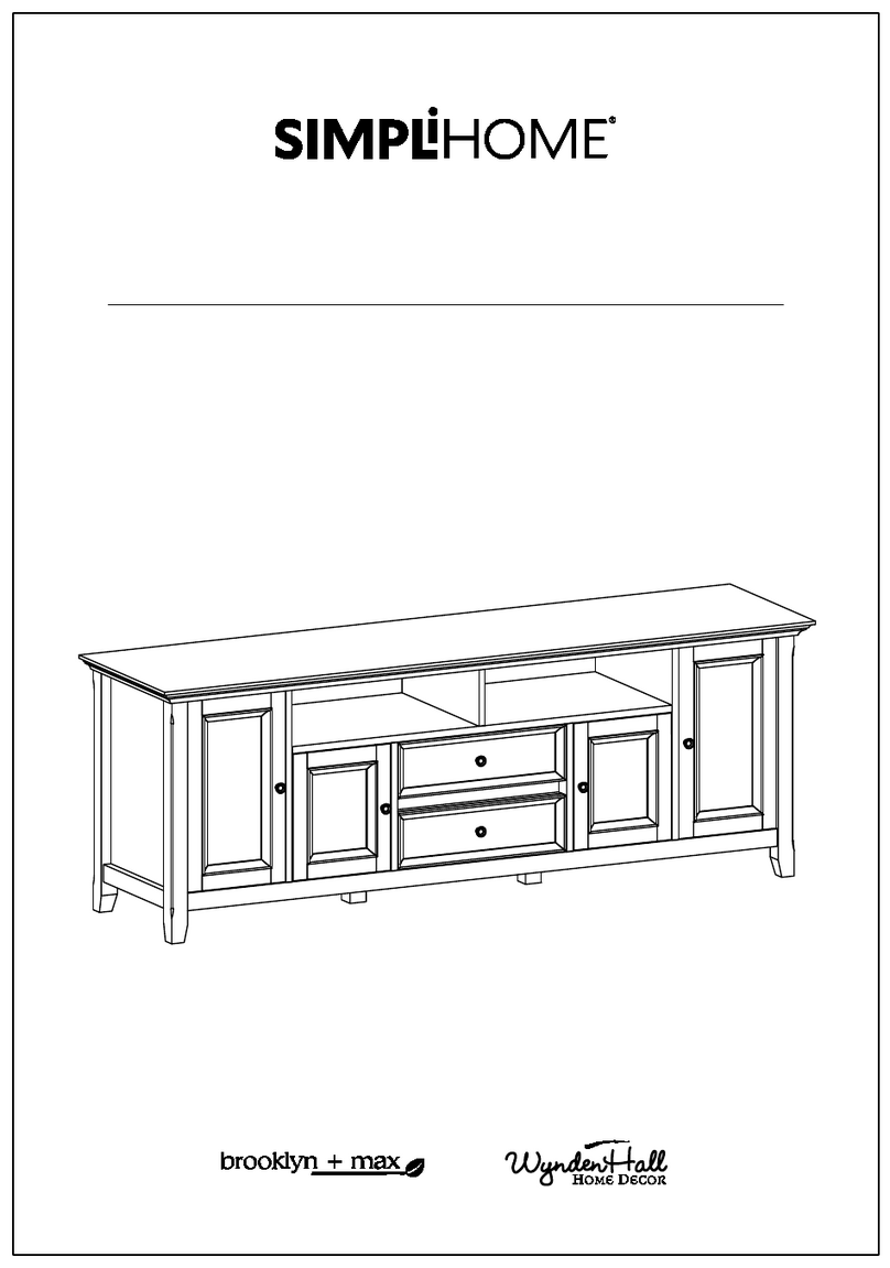 Simpli Home brooklyn + max WyndenHall AXCAMH72-TV-GR manual