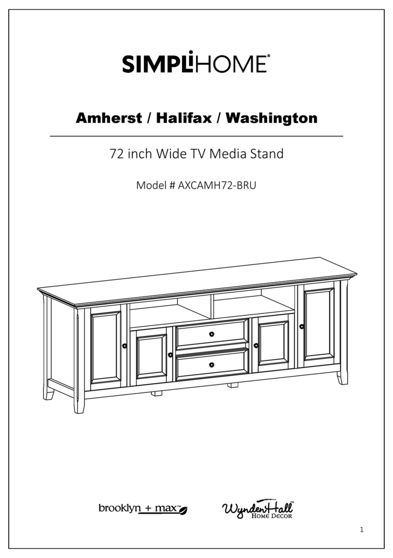 Simpli Home brooklyn + max WyndenHall AXCAMH72-BRU User manual Simpli Home brooklyn + max WyndenHall AXCAMH72-BRU User manual