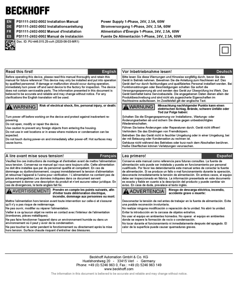 Beckhoff PS1111-2402-0002 User manual