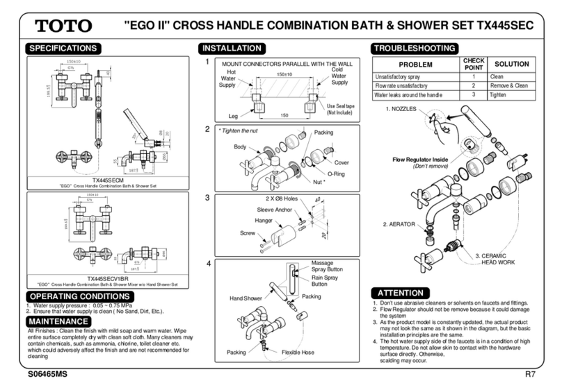 Toto TX445SEC User manual