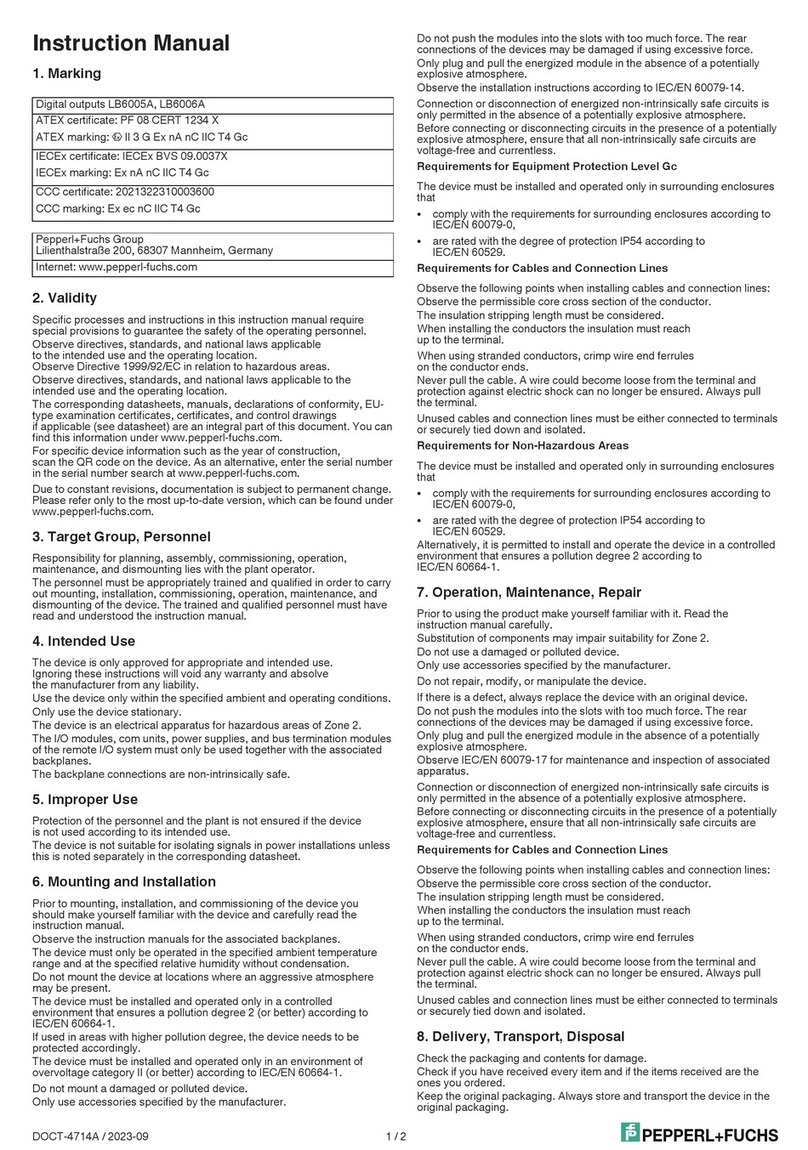 Pepperl+Fuchs LB6005A instruction manual