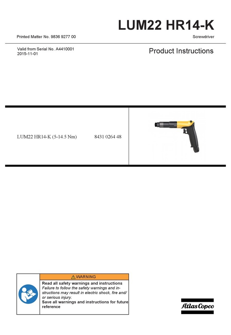 Atlas Copco LUM22 HR14-K Product instructions