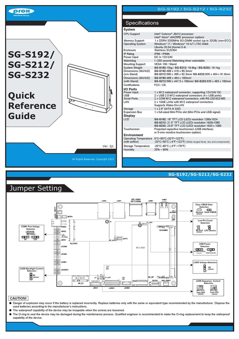 protech prox SG-S192 User manual