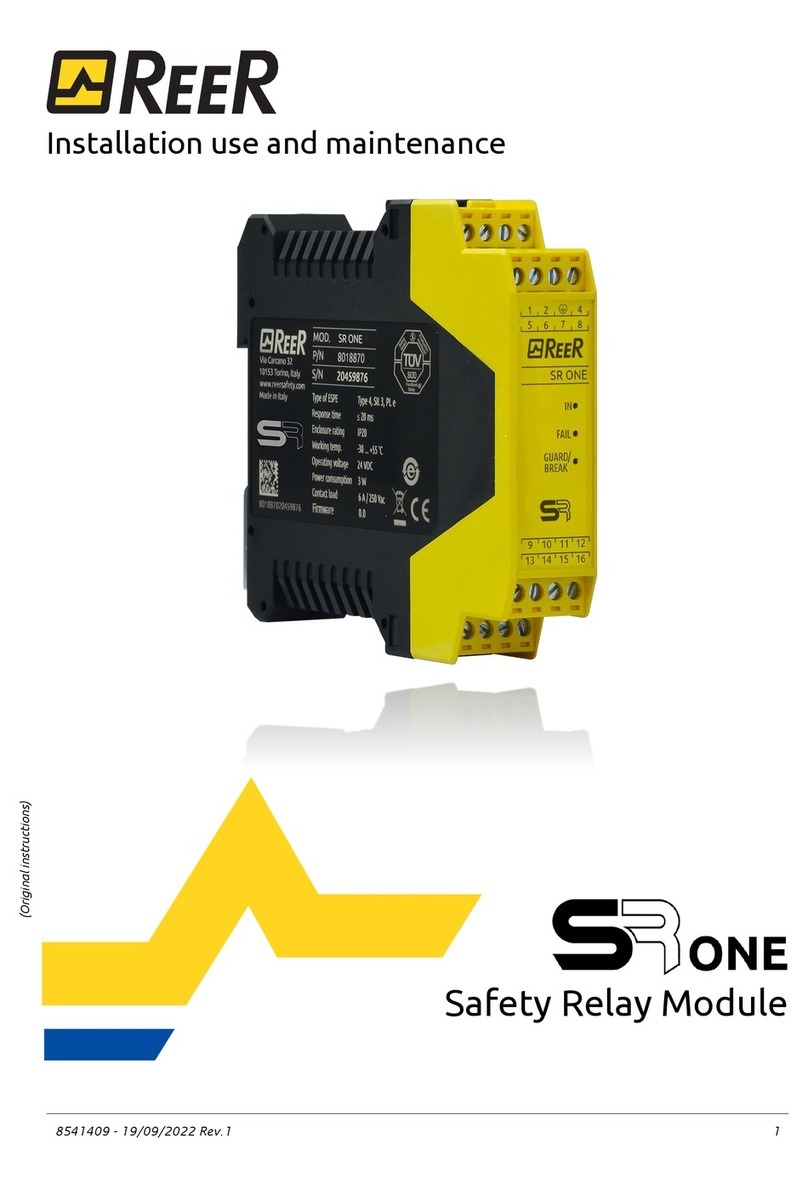 Reer SR ONE Installation, use and maintenance