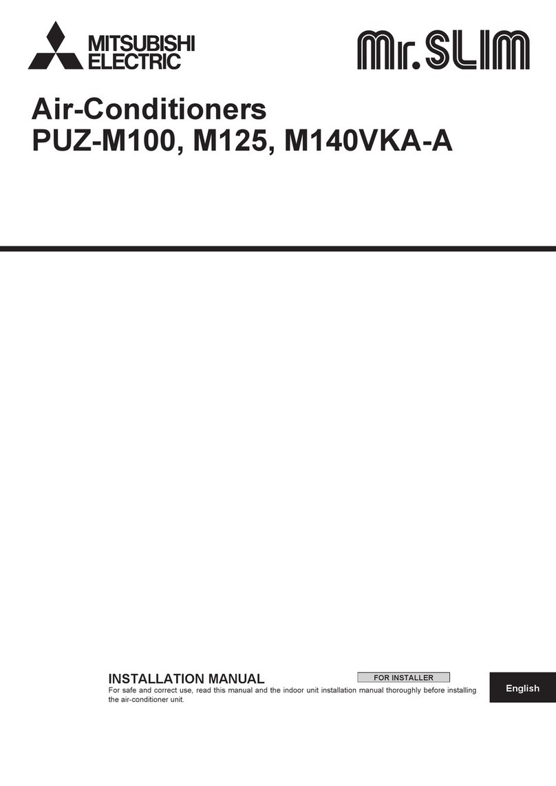 Mitsubishi Electric Mr.SLIM PUZ-M100VKA-A User manual Mitsubishi Electric Mr.SLIM PUZ-M100VKA-A User manual