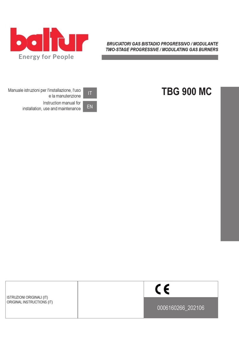 baltur TBG 900 MC Reference manual