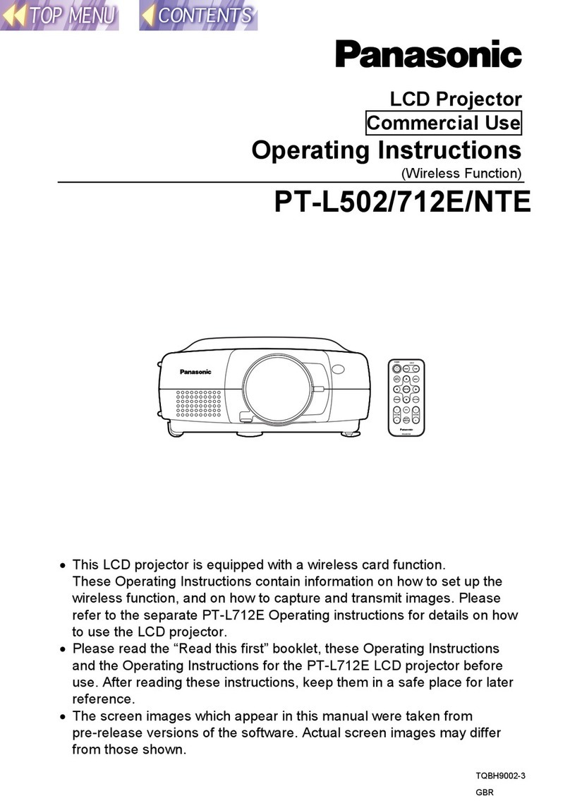 Panasonic PT-L502 operating instructions