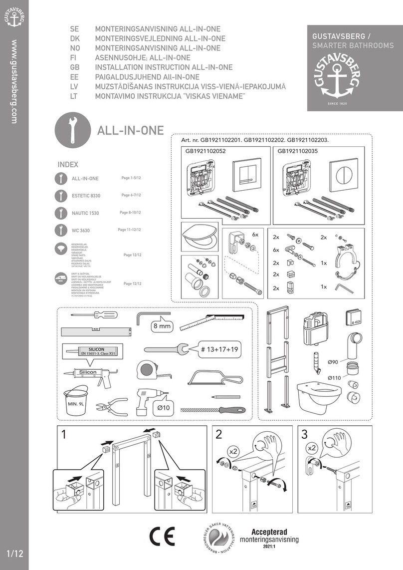 Gustavsberg GB1921102052 Installation instruction