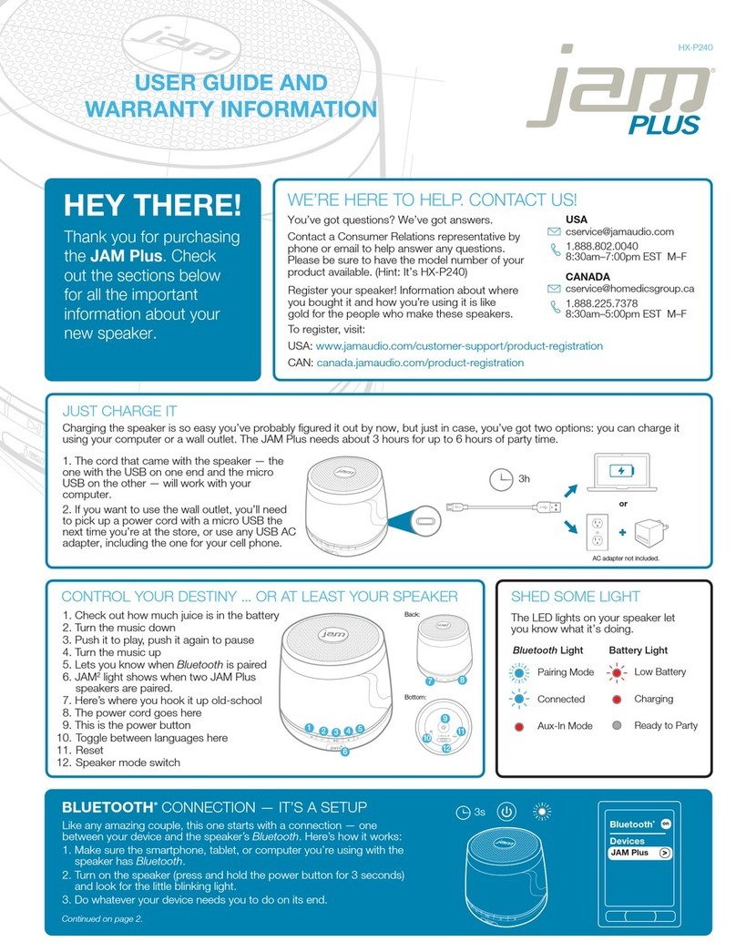 Jam Plus HX-P240 Instruction Manual