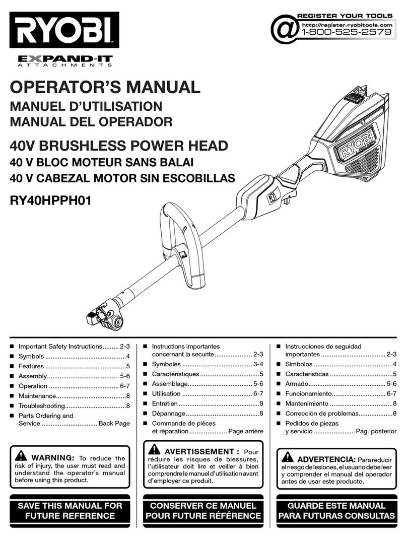 Ryobi EXPAND-IT RY40HPPH01 Operator's manual
