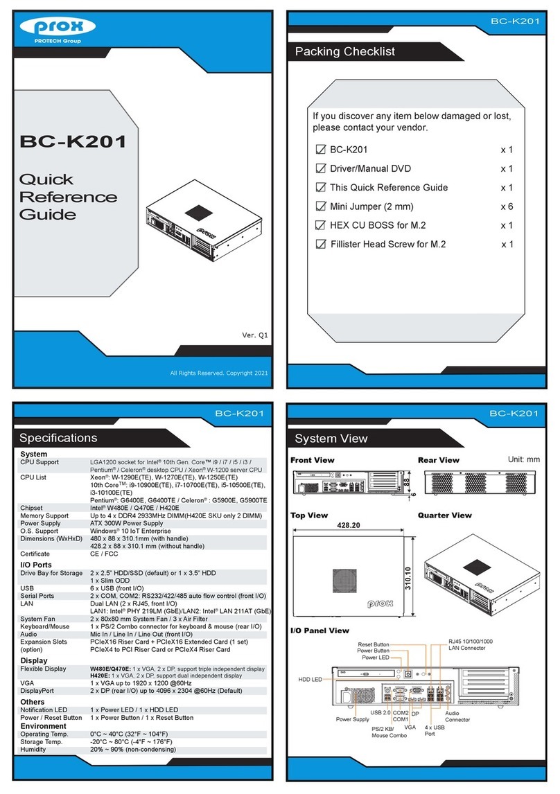 protech prox BC-K201 Quick reference guide