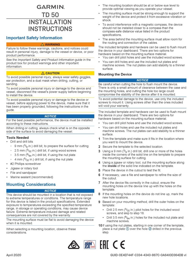 Garmin TD 50 User manual