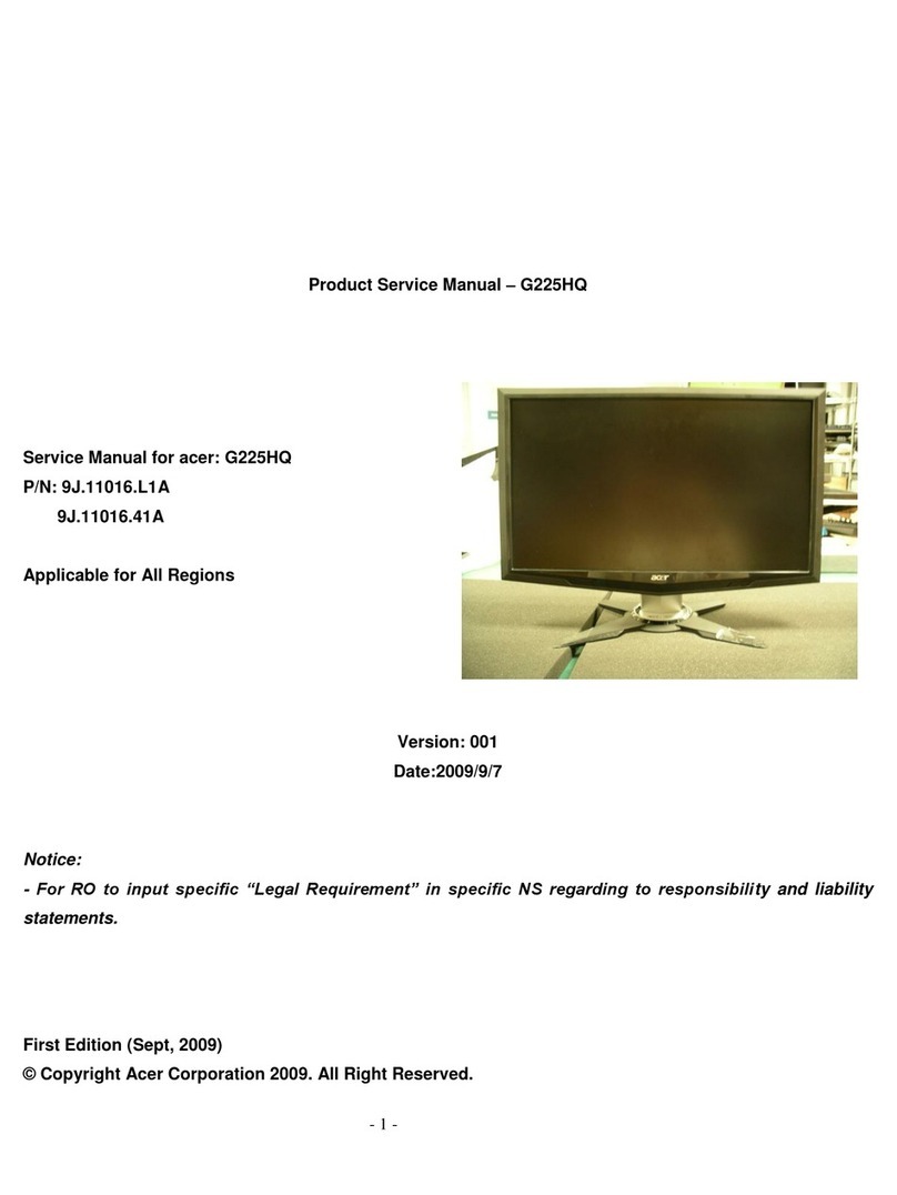 Acer G225HQ User manual