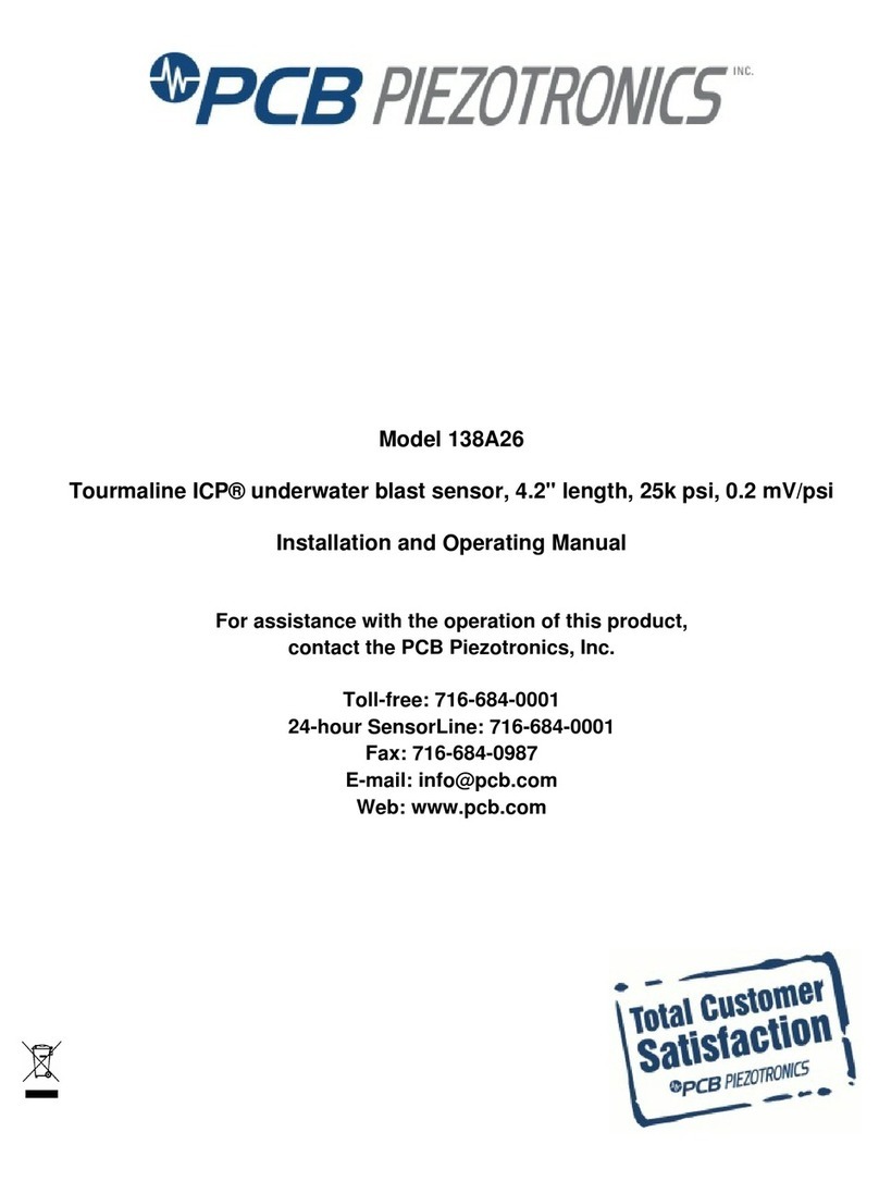 PCB Piezotronics Tourmaline ICP 138A26 Installation and operating manual