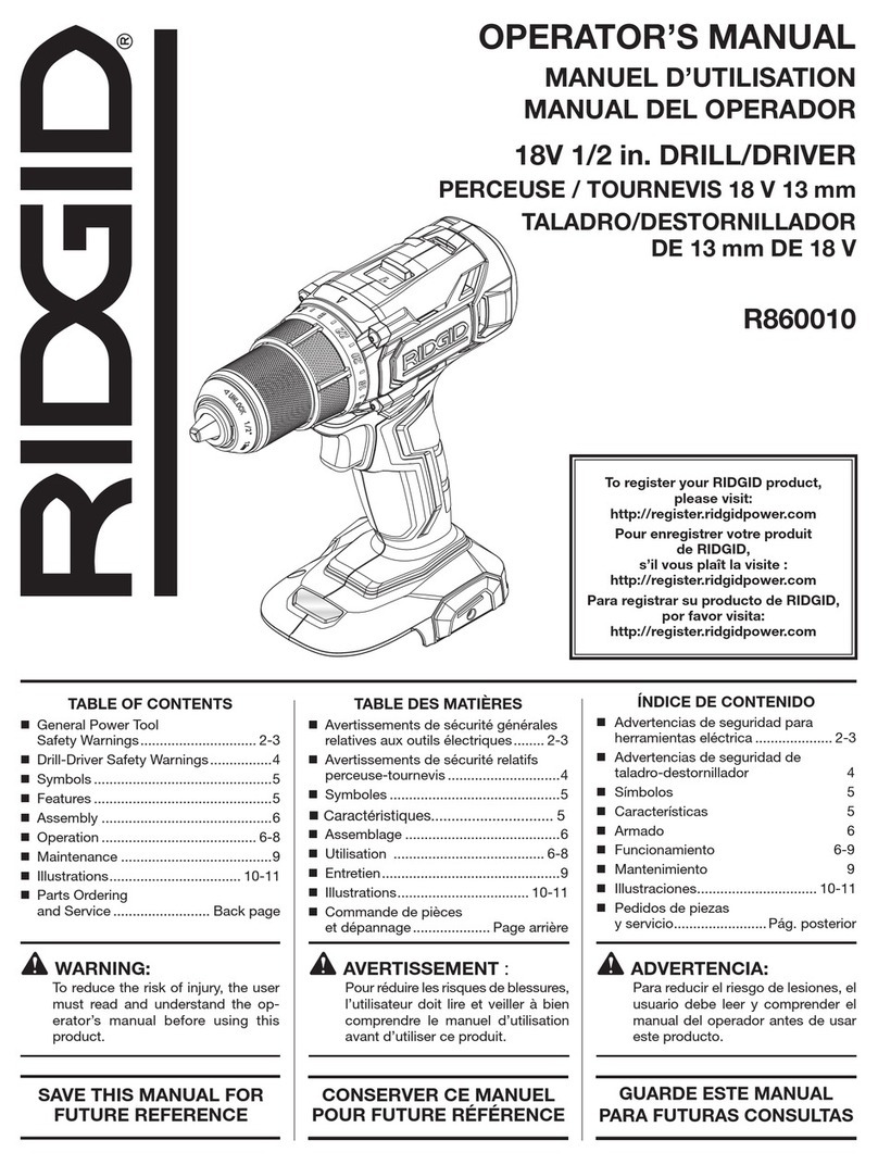 Ryobi R860010 User manual