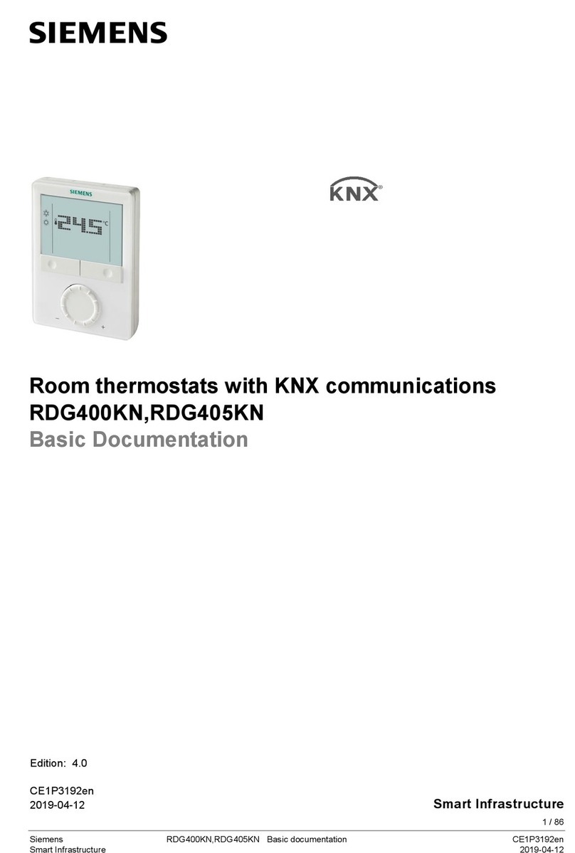 Siemens RDG400KN Operator's manual