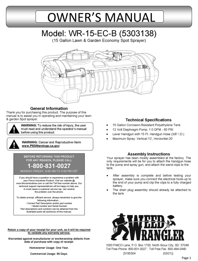 Fimco WEED RANGLER WR-15-EC-B owner's manual