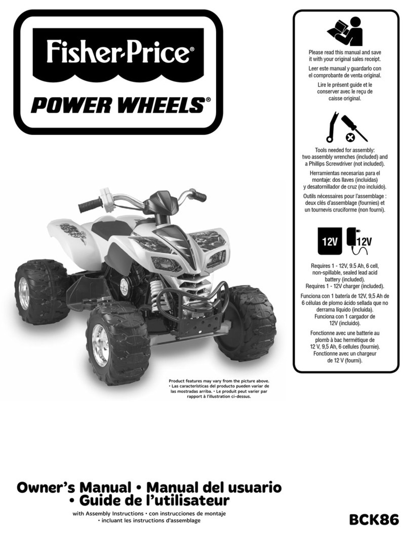 Fisher-Price POWER WHEELS BCK86 User manual