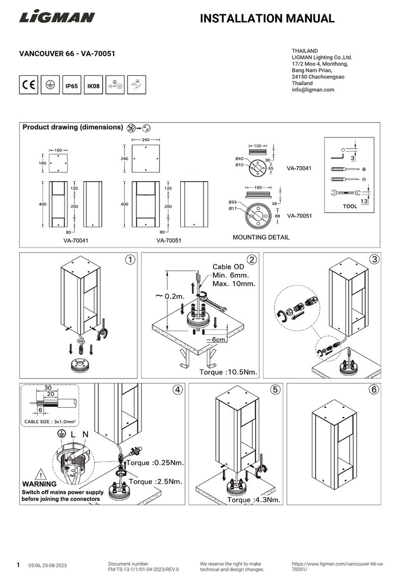 LIGMAN VANCOUVER 66 User manual