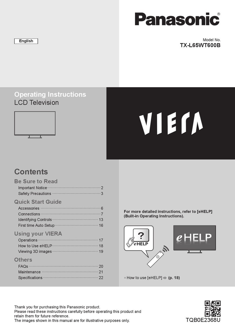 Panasonic VIERA TX-L65WT600B operating instructions