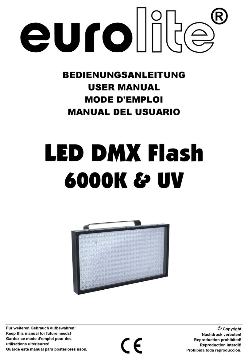EuroLite LED DMX Flash 6000K & UV user manual
