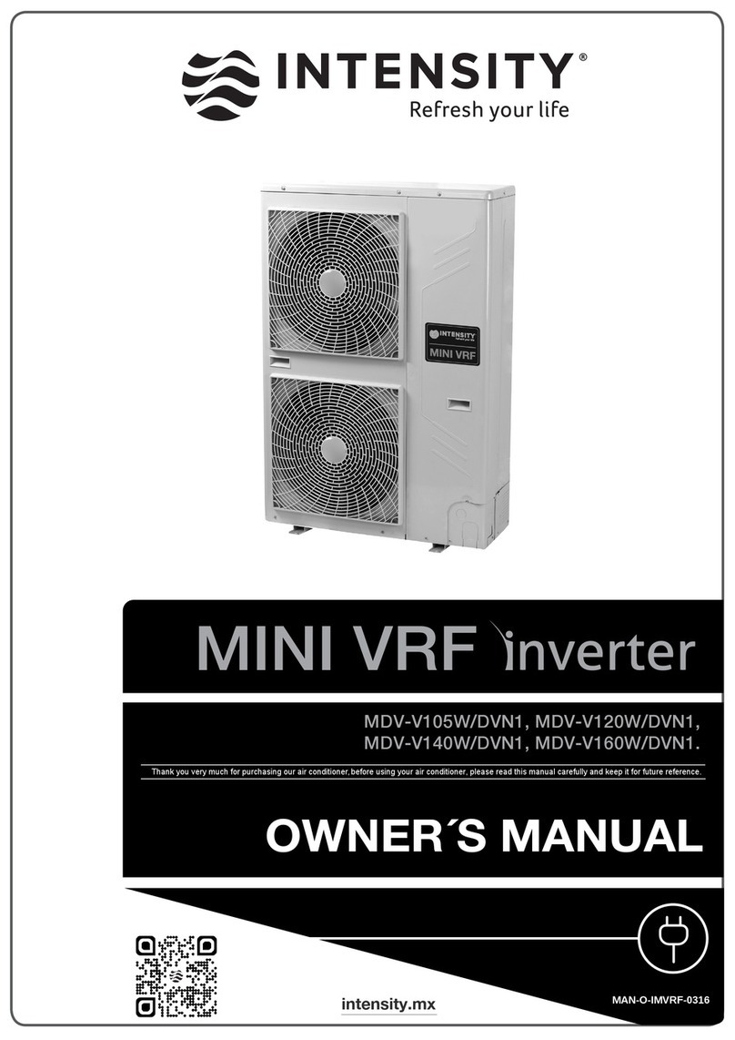 intensity MINI VRF MDV-V105W/DVN1 User manual