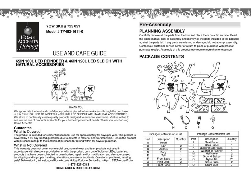 Home Accents Holiday 725 051 Use and care guide Home Accents Holiday 725 051 Use and care guide