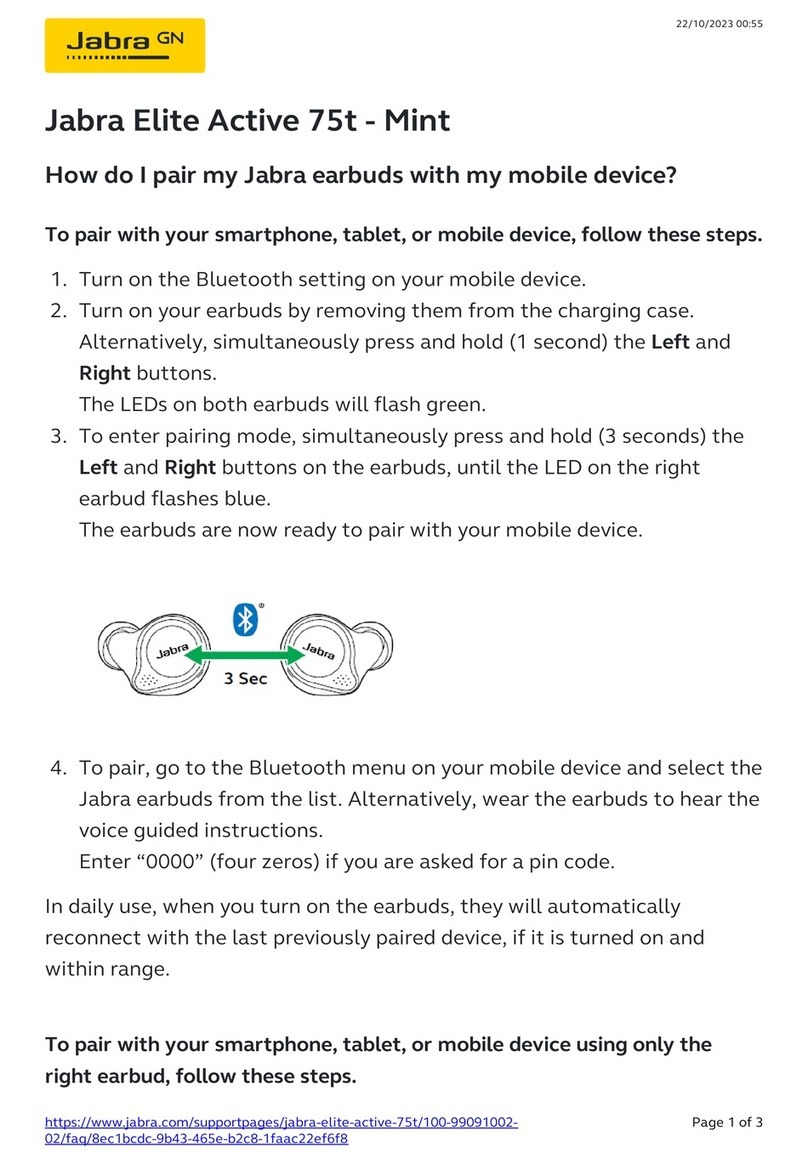 Jabra Elite Active 75t instructions