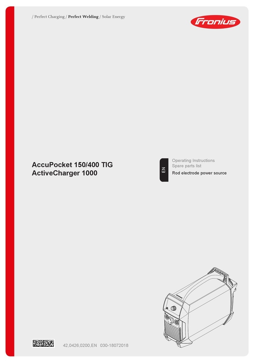 FRO­NIUS AccuPocket 150/400 TIG User manual
