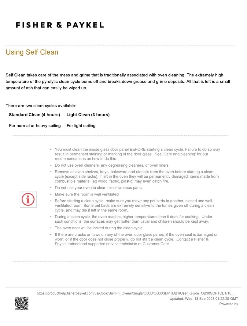 Fisher & Paykel OB30SDPTDB1 quick start guide