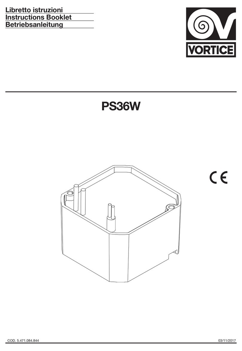 Vortice PS36W Instruction booklet