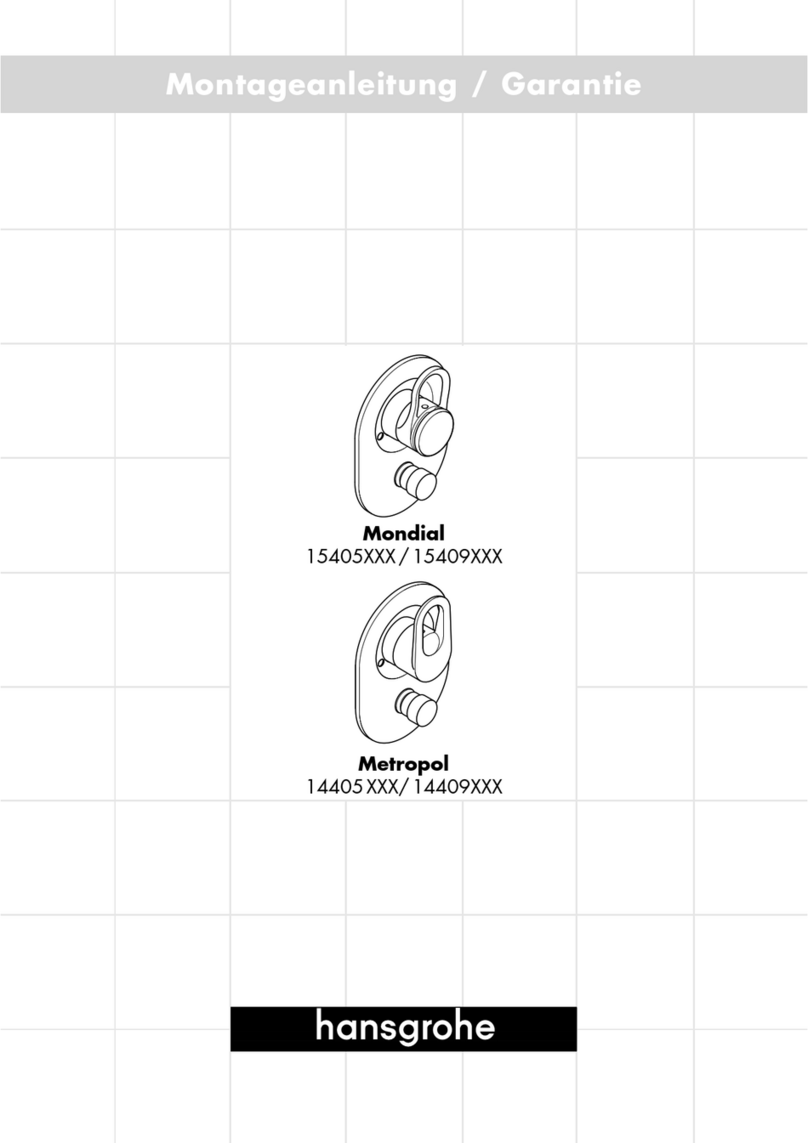 Hans Grohe Mondial 15405 Series quick start guide Hans Grohe Mondial 15405 Series quick start guide