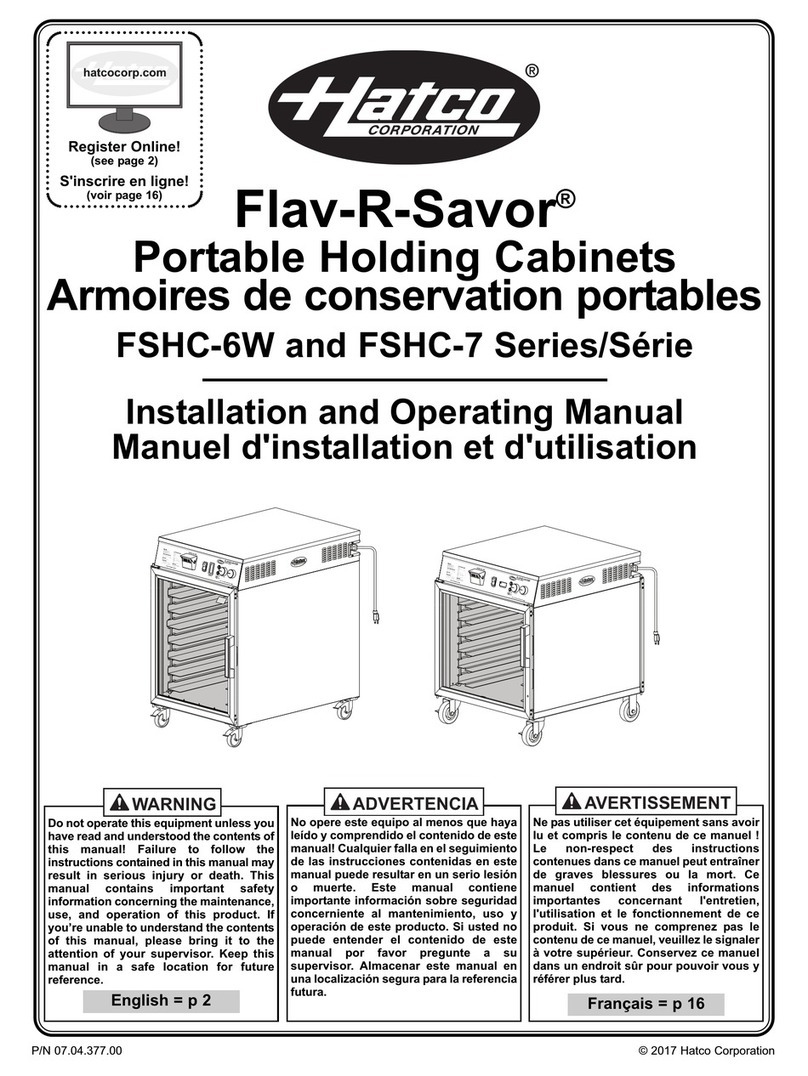 Hatco FLAV-R-SAVOR FSHC-7 Series User manual