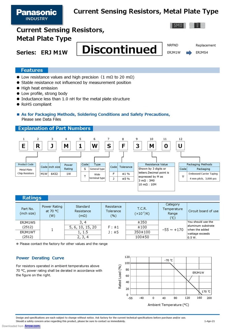 Panasonic ERJ M1W Series manual