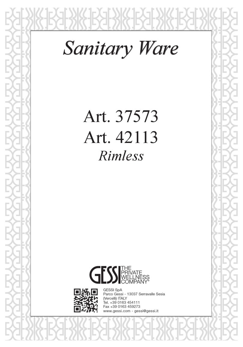 Gessi Sanitary Ware 37573 User manual