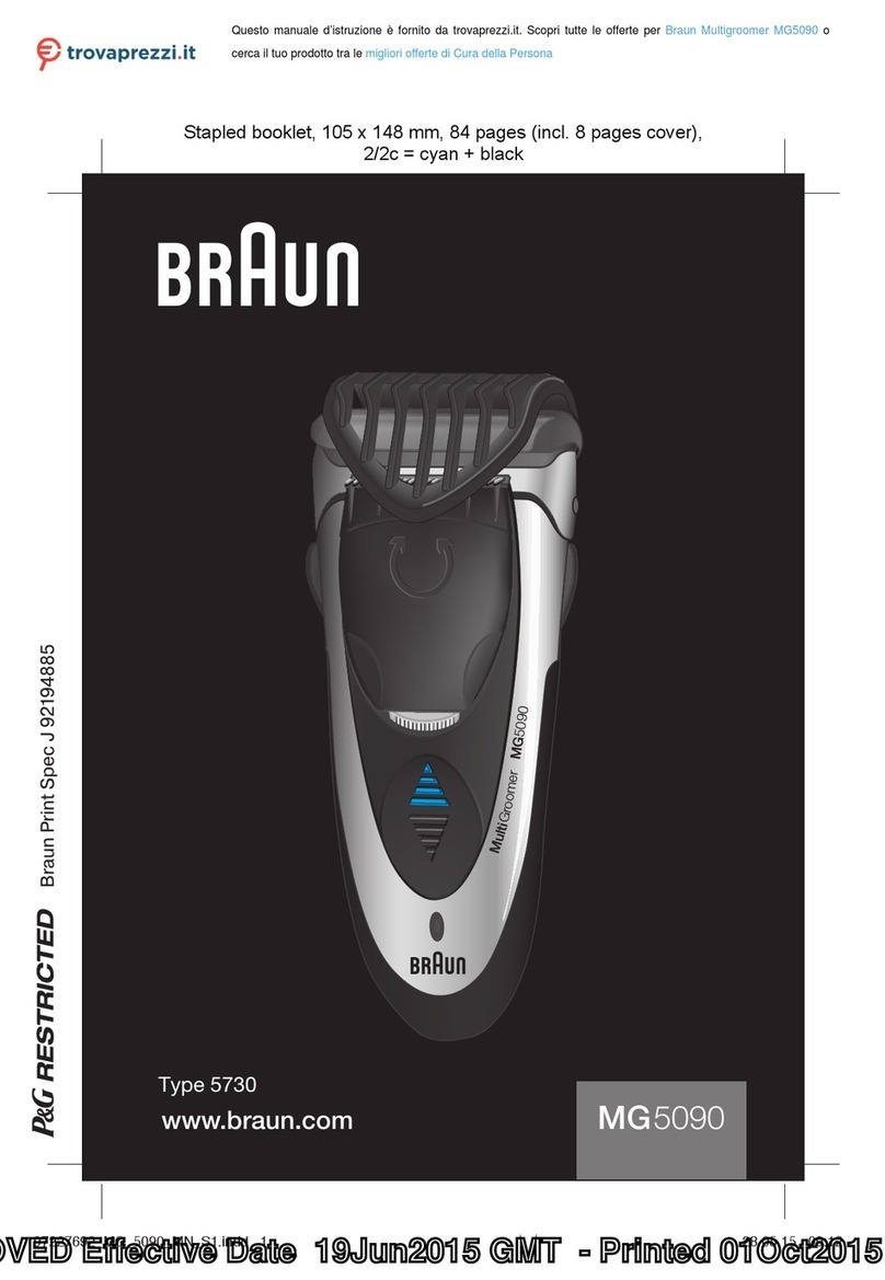 Braun MG5090 User manual Braun MG5090 User manual
